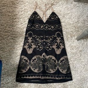 TOBI Black and Tan mini dress